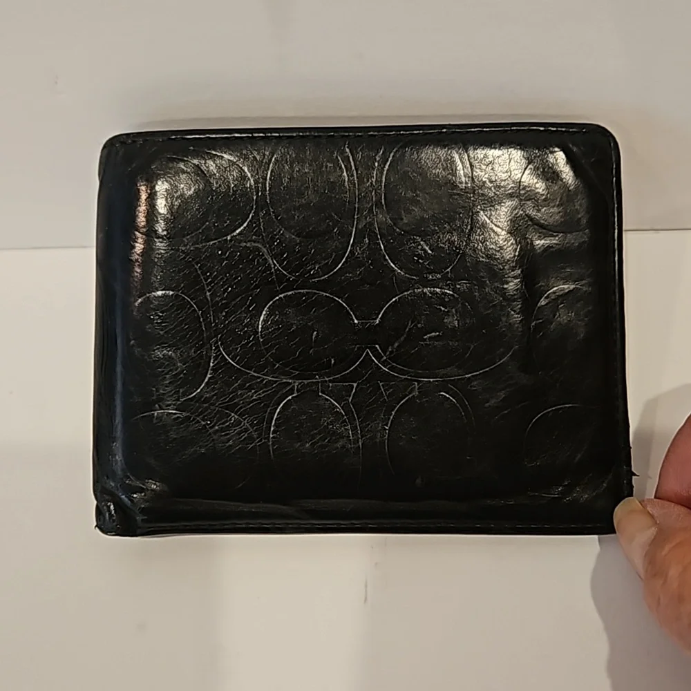 Coach Wallet Leather Bi Fold Classic Traditional Black - Picture 1 of 11